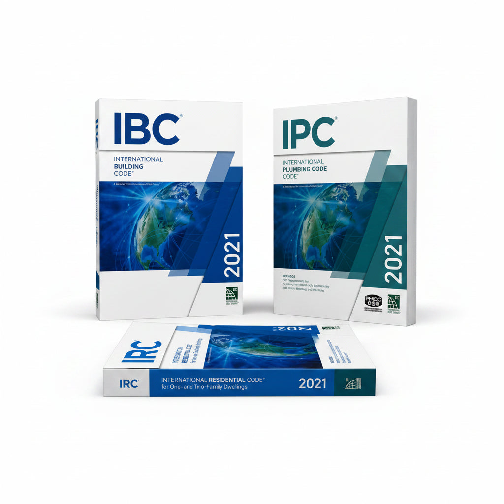 2021 IBC IPC and IRC Code Book Set International Building Code International Plumbing Code and International Residential Code construction reference set